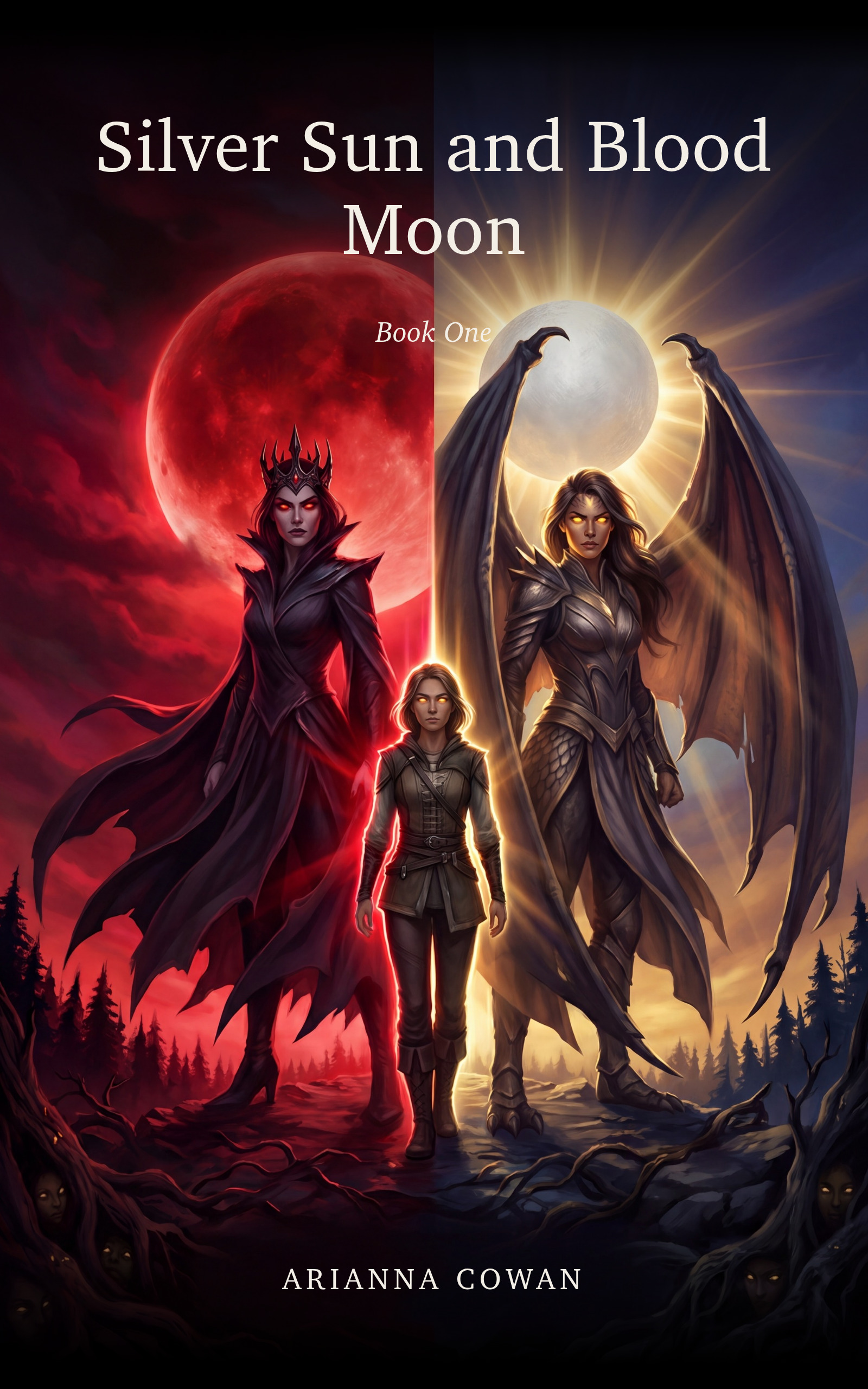 Cover of Silver Sun and Blood Moon, Book One, by Arianna Cowan